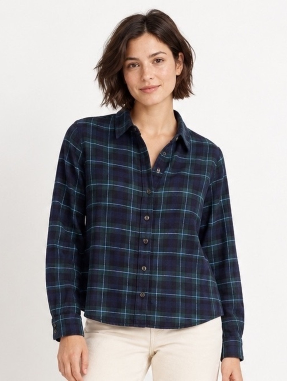 Madewell Bromley Bryanston Plaid Cotton Flannel Button Up Shirt Small